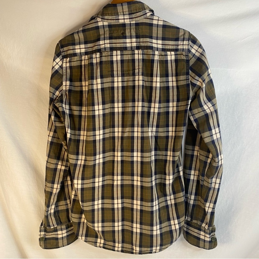 Super dry co. Inc Japan plaid blue green size small - Picture 5 of 10